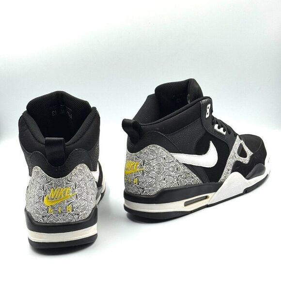 Nike Air Flight 13 Mid Black White Tour Yellow - Picture 6 of 10